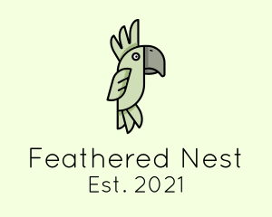 Feathers - Cockatoo Parrot Bird logo design