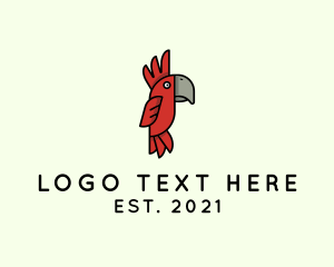 Feathers - Cockatoo Parrot Bird logo design