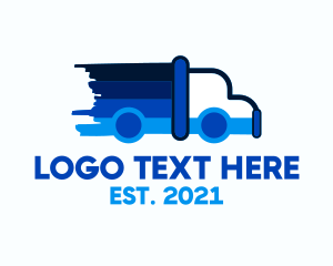 Transportation - Monochrome Paint Truck logo design