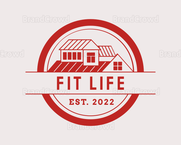 Red Roofing House Logo