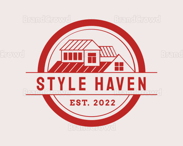 Red Roofing House Logo