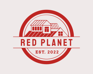 Red Roofing House logo design