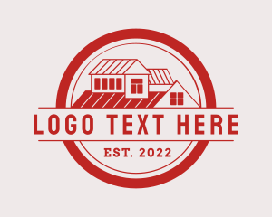 House - Red Roofing House logo design