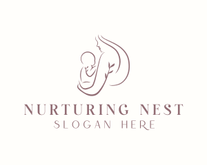 Maternal - Floral Baby Maternity logo design