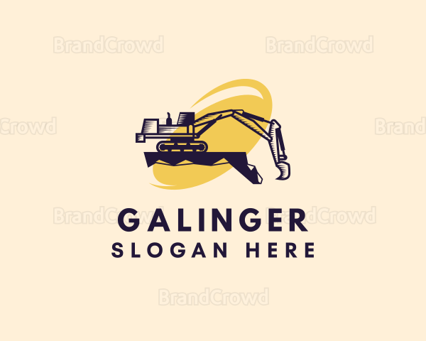 Industrial Excavator Machinery Logo