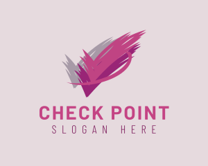 Check - Brush Paint Check logo design