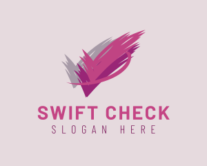 Check - Brush Paint Check logo design