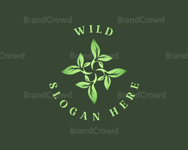 Botanical Garden Leaves Logo