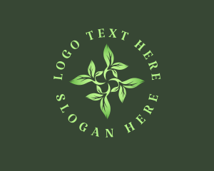 Botanical Garden Leaves Logo