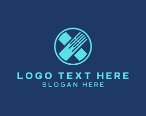 Symbol - Cross Bandage Letter X logo design