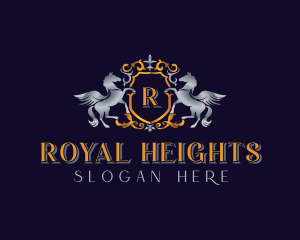 Royal Pegasus Ornate logo design