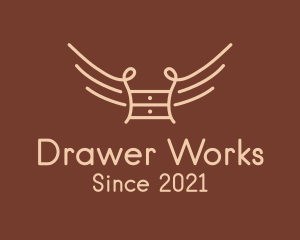 Drawer - Winged Drawer Furniture logo design