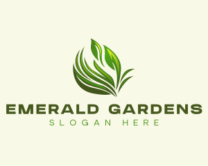 Grass Gardening Landscape logo design