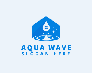  House Water Droplet logo design