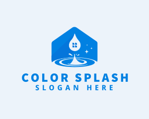  House Water Droplet logo design