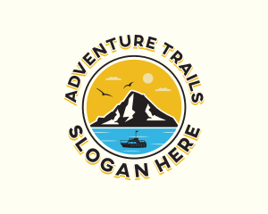 Travel Mountain Island logo design