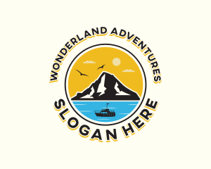 Travel Mountain Island logo design