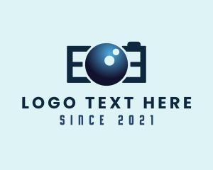 Camera - Gradient Camera Letter E logo design