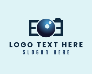 Gradient Camera Letter E  Logo