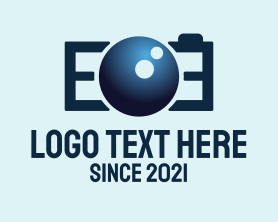 Photograph - Gradient Camera Letter E logo design