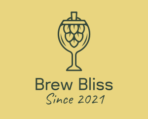 Brew - Kombucha Brew Glass logo design