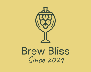 Kombucha Brew Glass logo design