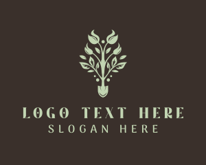 Leaf - Landscaping Shovel Plant logo design
