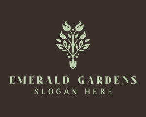 Landscaping Shovel Plant logo design