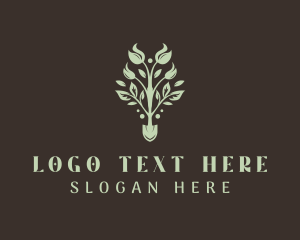 Landscaping Shovel Plant Logo