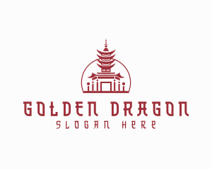 Chinese - Chinese Temple Pagoda logo design