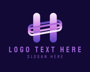 Internet - Cyber Firm Letter H logo design