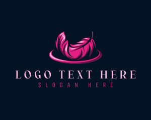 Pen - Feather Author Quill logo design