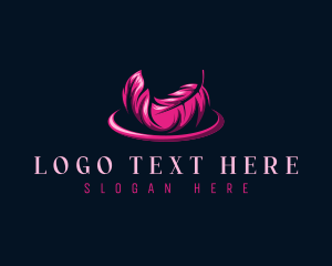 Signature - Feather Author Quill logo design