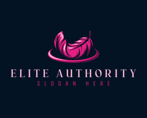 Feather Author Quill logo design