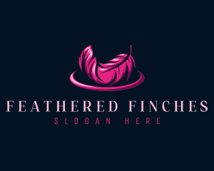 Feather Author Quill logo design