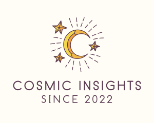 Astrology - Crescent Moon Star Astrology logo design