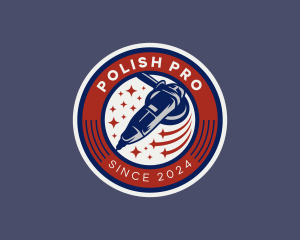 Polish - Buffing Polisher Detailing logo design