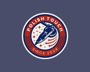 Polish - Buffing Polisher Detailing logo design