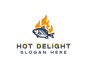 Grill Fish Restaurant logo design