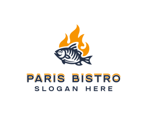 Grill Fish Restaurant logo design