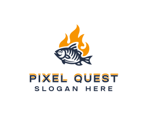 Grill Fish Restaurant logo design