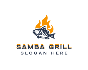 Grill Fish Restaurant logo design