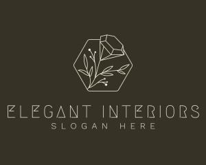 Elegant Diamond Flower logo design