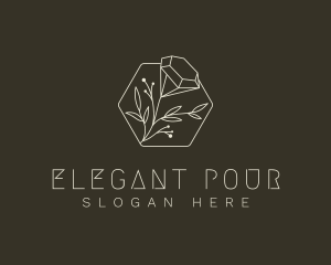 Elegant Diamond Flower logo design