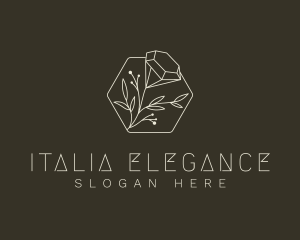 Elegant Diamond Flower logo design