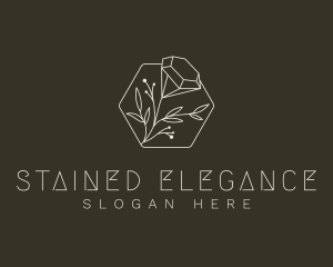 Elegant Diamond Flower logo design