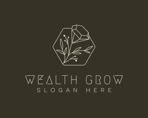 Elegant Diamond Flower logo design