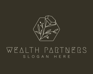 Elegant Diamond Flower logo design