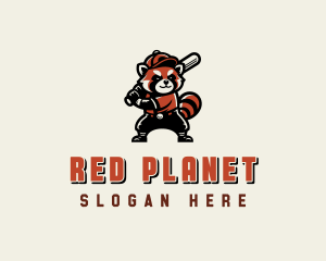 Red Panda Baseball League logo design