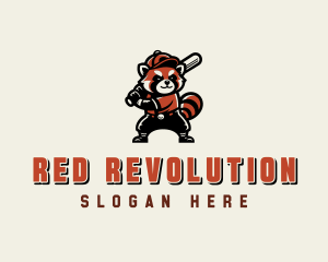 Red Panda Baseball League logo design